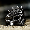 Retro Punk Crown Skull Ring