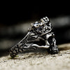 Retro Punk Crown Skull Ring