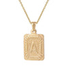 gold letter pendant necklace