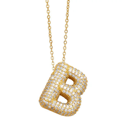 Bubble letter necklace