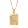 gold letter pendant necklace