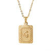 gold letter pendant necklace