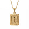 gold letter pendant necklace