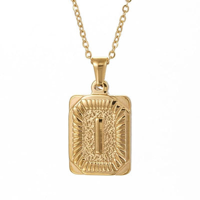 gold letter pendant necklace