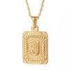 gold letter pendant necklace