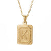 gold letter pendant necklace