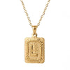 gold letter pendant necklace