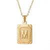 gold letter pendant necklace