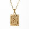 gold letter pendant necklace