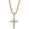 Full Diamond Cross Pendant Necklace