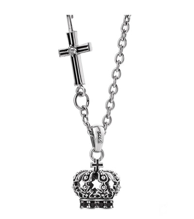 vintage crown pendant necklace