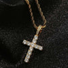 Full Diamond Cross Pendant Necklace