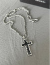 Lava Cross Pendant Necklace