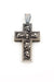 Gothic skull tombstone cross necklace