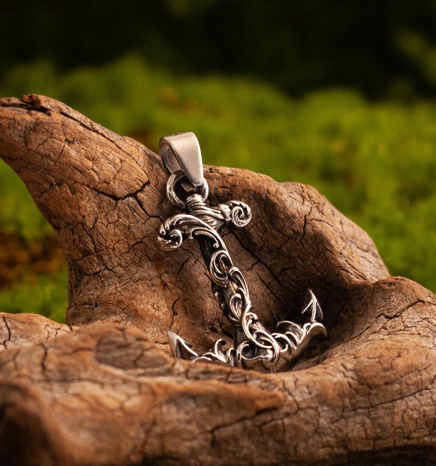 Maori Totem Anchor Pendant Necklace