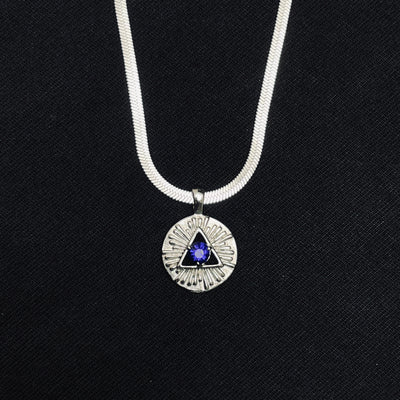 Blue Pharaoh's Eye Pendant Necklace