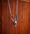 Punk style skull bunny necklace