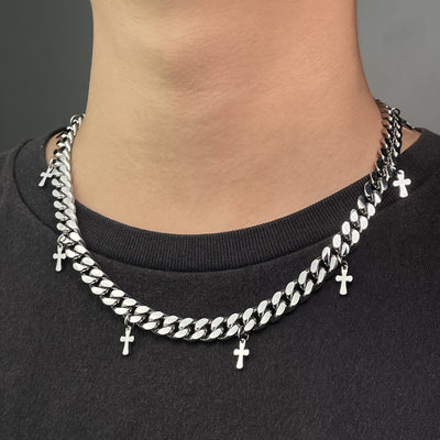 Cross cuban necklace