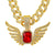 Ruby Wings Pendant Necklace