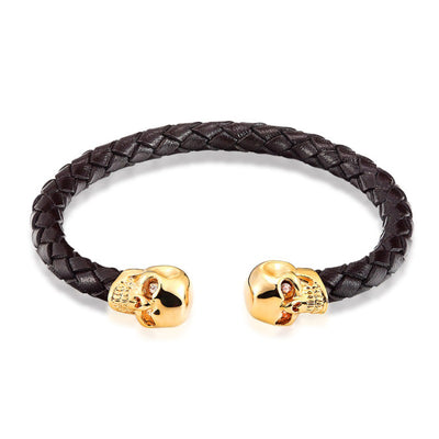 Open Adjustable Skull Bracelet