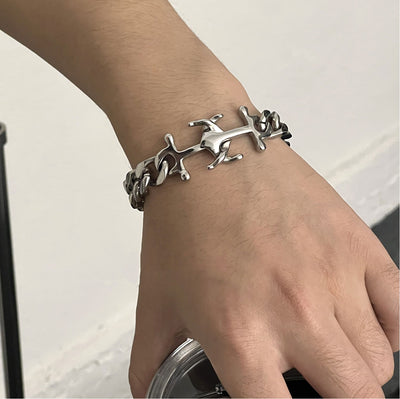 Anchor Cross Clasp Cuban Bracelet