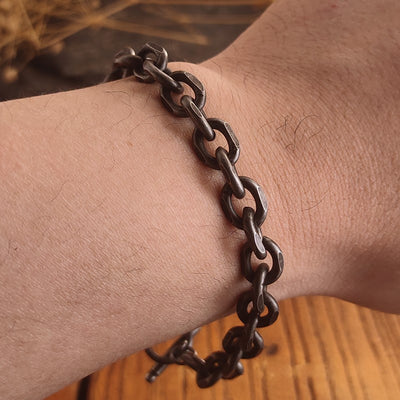 Rock style thick chain bracelet