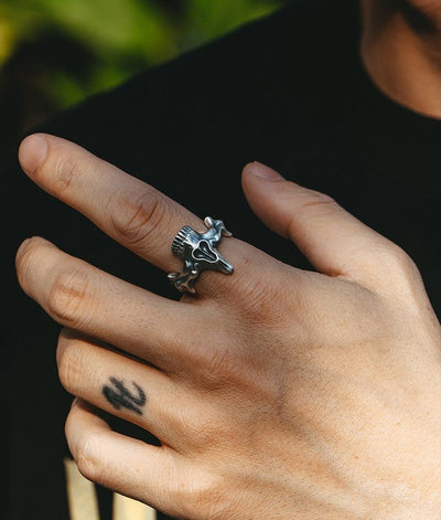 Skull Ghost Face 2-in-1 Combination Ring