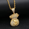 Dollar money bag pendant necklace