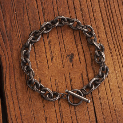 Rock style thick chain bracelet