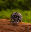 Dark style conjoined double skull ring