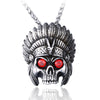 Punk style skull chief necklace