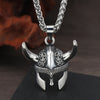 Undead Pirate Skull Helmet Pendant Necklace