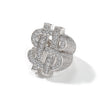 All Diamond Dollar Sign Ring