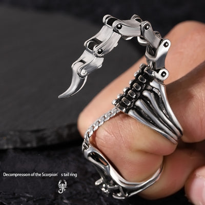 Movable scorpion tail ring