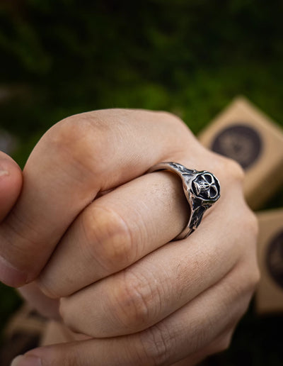 Undead Skeleton Black Magic Ring