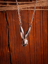 Punk style skull bunny necklace