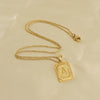 gold letter pendant necklace