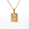 gold letter pendant necklace