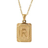 gold letter pendant necklace