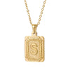 gold letter pendant necklace