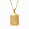 gold letter pendant necklace