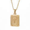 gold letter pendant necklace