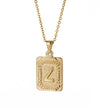 gold letter pendant necklace