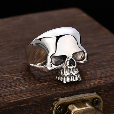 Mirror Skull Ring - Viking Jewelry - Urcsilver