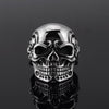 Silver Gigantic Skull Biker Ring - Viking Jewelry - Urcsilver