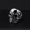 Silver Gigantic Skull Biker Ring - Viking Jewelry - Urcsilver