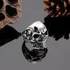 Silver Gigantic Skull Biker Ring - Viking Jewelry - Urcsilver