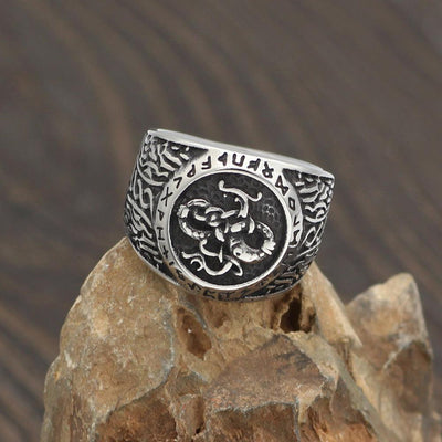 Viking Dragon Totem Ring - Viking Jewelry - Urcsilver