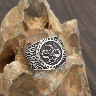 Viking Dragon Totem Ring - Viking Jewelry - Urcsilver