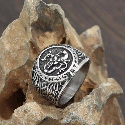 Viking Dragon Totem Ring - Viking Jewelry - Urcsilver